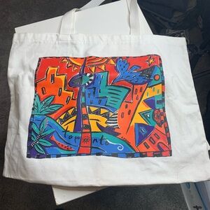Colorful Graphic Tote Bag for books or small items Made in Toronto